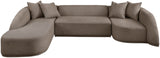 Rita 3-Piece Sectional Sofa - Cozy Fabric Living Room Furniture for Movie Nights and Relaxation