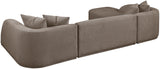 Rita 3-Piece Sectional Sofa - Cozy Fabric Living Room Furniture for Movie Nights and Relaxation
