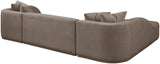 Rita 3-Piece Sectional Sofa - Cozy Fabric Living Room Furniture for Movie Nights and Relaxation