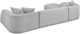 Rita 3-Piece Sectional Sofa - Cozy Fabric Living Room Furniture for Movie Nights and Relaxation