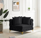 Tremblay Contemporary Corner Chair with Deep Button Tufting and Modular Design for Modern Spaces
