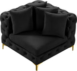 Tremblay Contemporary Corner Chair with Deep Button Tufting and Modular Design for Modern Spaces
