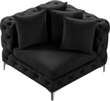 Tremblay Contemporary Corner Chair with Deep Button Tufting and Modular Design for Modern Spaces