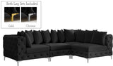 Tremblay Velvet Modular Sectional Sofa - Stylish Deep Button Tufting & Gold Chrome Legs Included