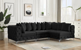 Tremblay Velvet Modular Sectional Sofa - Stylish Deep Button Tufting & Gold Chrome Legs Included
