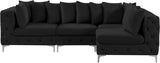 Tremblay Velvet Modular Sectional Sofa - Stylish Deep Button Tufting & Gold Chrome Legs Included