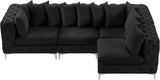 Tremblay Velvet Modular Sectional Sofa - Stylish Deep Button Tufting & Gold Chrome Legs Included