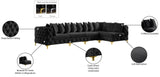 Tremblay Velvet Modular Sectional Sofa - Stylish Deep Button Tufting & Gold Chrome Legs Included