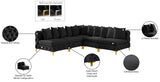 Tremblay Velvet Modular Sectional Sofa - Stylish Deep Button Tufting & Gold Chrome Legs Included