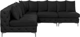 Tremblay Velvet Modular Sectional Sofa - Stylish Deep Button Tufting & Gold Chrome Legs Included