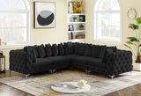 Tremblay Velvet Modular Sectional Sofa - Stylish Deep Button Tufting & Gold Chrome Legs Included