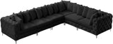 Tremblay Velvet Modular Sectional Sofa - Stylish Deep Button Tufting & Gold Chrome Legs Included
