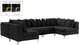 Tremblay Velvet Modular Sectional Sofa - Stylish Deep Button Tufting & Gold Chrome Legs Included