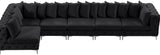 Tremblay Velvet Modular Sectional Sofa - Stylish Deep Button Tufting & Gold Chrome Legs Included