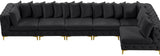 Tremblay Velvet Modular Sectional Sofa - Stylish Deep Button Tufting & Gold Chrome Legs Included
