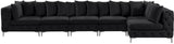 Tremblay Velvet Modular Sectional Sofa - Stylish Deep Button Tufting & Gold Chrome Legs Included