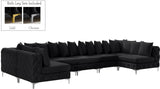 Tremblay Velvet Modular Sectional Sofa - Stylish Deep Button Tufting & Gold Chrome Legs Included