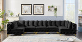 Tremblay Velvet Modular Sectional Sofa - Stylish Deep Button Tufting & Gold Chrome Legs Included
