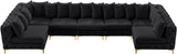 Tremblay Velvet Modular Sectional Sofa - Stylish Deep Button Tufting & Gold Chrome Legs Included