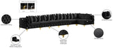Tremblay Velvet Modular Sectional Sofa - Stylish Deep Button Tufting & Gold Chrome Legs Included