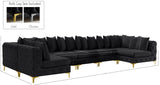 Tremblay Velvet Modular Sectional Sofa - Stylish Deep Button Tufting & Gold Chrome Legs Included