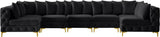 Tremblay Velvet Modular Sectional Sofa - Stylish Deep Button Tufting & Gold Chrome Legs Included