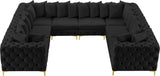 Tremblay Velvet Modular Sectional Sofa - Stylish Deep Button Tufting & Gold Chrome Legs Included
