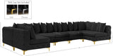 Tremblay Velvet Modular Sectional Sofa - Stylish Deep Button Tufting & Gold Chrome Legs Included