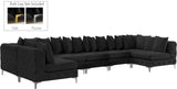 Tremblay Velvet Modular Sectional Sofa - Stylish Deep Button Tufting & Gold Chrome Legs Included