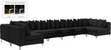 Tremblay Velvet Modular Sectional Sofa - Stylish Deep Button Tufting & Gold Chrome Legs Included