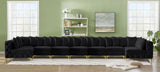 Tremblay Velvet Modular Sectional Sofa - Stylish Deep Button Tufting & Gold Chrome Legs Included