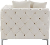 Tremblay Contemporary Corner Chair with Deep Button Tufting and Modular Design for Modern Spaces