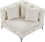 Tremblay Contemporary Corner Chair with Deep Button Tufting and Modular Design for Modern Spaces