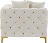 Tremblay Contemporary Corner Chair with Deep Button Tufting and Modular Design for Modern Spaces