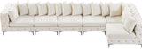 Tremblay Velvet Modular Sectional Sofa with Deep Button Tufting and Stylish Gold & Chrome Legs