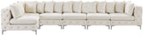 Tremblay Velvet Modular Sectional Sofa with Deep Button Tufting and Stylish Gold & Chrome Legs