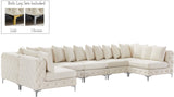 Tremblay Velvet Modular Sectional Sofa with Deep Button Tufting and Stylish Gold & Chrome Legs