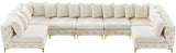 Tremblay Velvet Modular Sectional Sofa with Deep Button Tufting and Stylish Gold & Chrome Legs