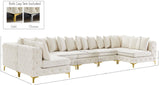 Tremblay Velvet Modular Sectional Sofa with Deep Button Tufting and Stylish Gold & Chrome Legs