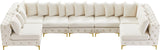 Tremblay Velvet Modular Sectional Sofa with Deep Button Tufting and Stylish Gold & Chrome Legs