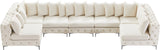 Tremblay Velvet Modular Sectional Sofa with Deep Button Tufting and Stylish Gold & Chrome Legs