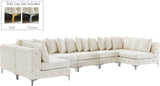 Tremblay Velvet Modular Sectional Sofa with Deep Button Tufting and Stylish Gold & Chrome Legs