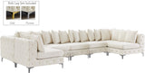 Tremblay Velvet Modular Sectional Sofa with Deep Button Tufting and Stylish Gold & Chrome Legs