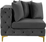 Tremblay Contemporary Corner Chair with Deep Button Tufting and Modular Design for Modern Spaces