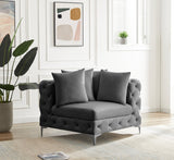 Tremblay Contemporary Corner Chair with Deep Button Tufting and Modular Design for Modern Spaces