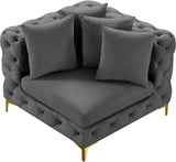Tremblay Contemporary Corner Chair with Deep Button Tufting and Modular Design for Modern Spaces