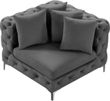 Tremblay Contemporary Corner Chair with Deep Button Tufting and Modular Design for Modern Spaces
