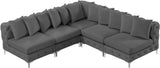Tremblay Velvet Sectional Sofa - Luxurious Comfort with Modular Design & Gold Chrome Legs for Modern Homes