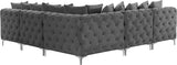Tremblay Velvet Sectional Sofa - Luxurious Comfort with Modular Design & Gold Chrome Legs for Modern Homes