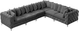 Tremblay Velvet Sectional Sofa - Luxurious Comfort with Modular Design & Gold Chrome Legs for Modern Homes